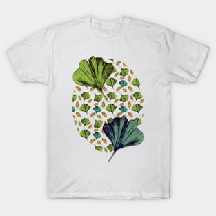 Ginkgo Leaves Under Water T-Shirt